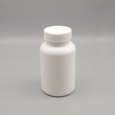 250ML Recyclable Plastic Capsules Bottle Round Shape Design , White HDPE Small Plastic Pill Medicine Bottle